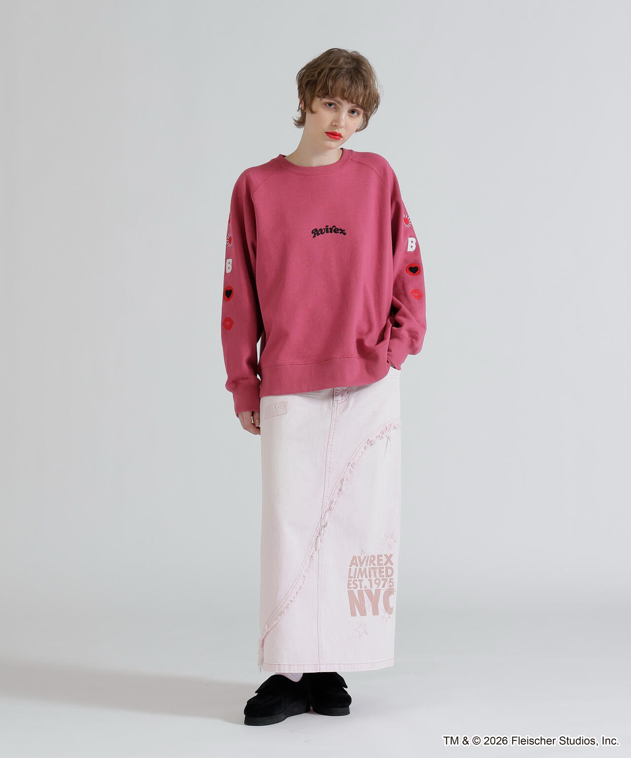 《AVIREX × Betty Boop》CREW NECK SWEAT
