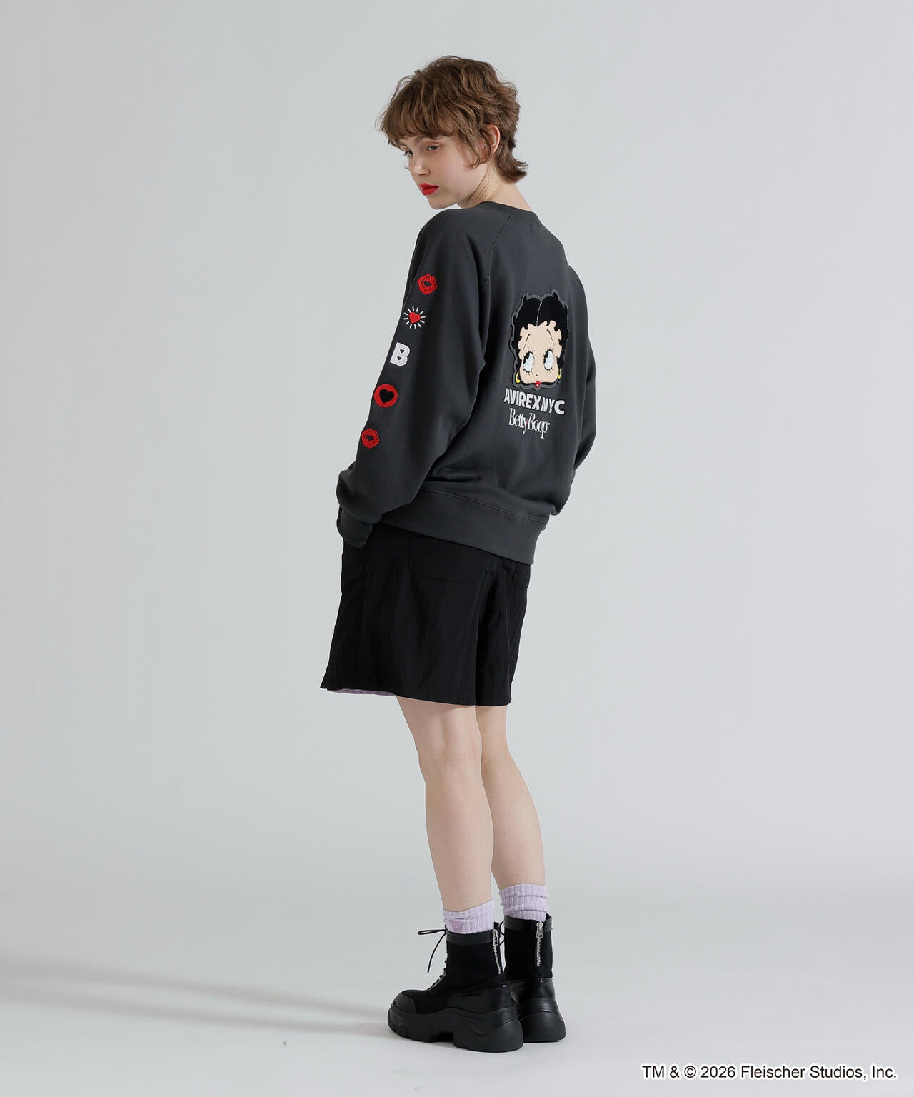 《AVIREX × Betty Boop》CREW NECK SWEAT