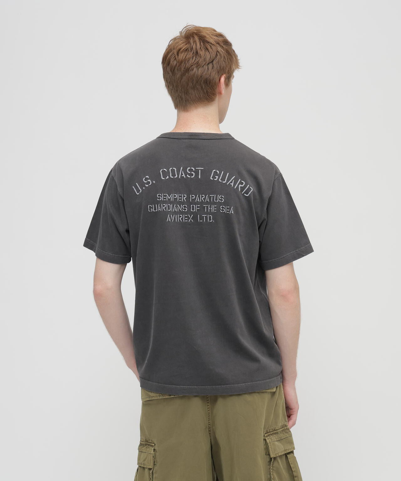 FADED MIL. HENLEY NECK T-SHIRT