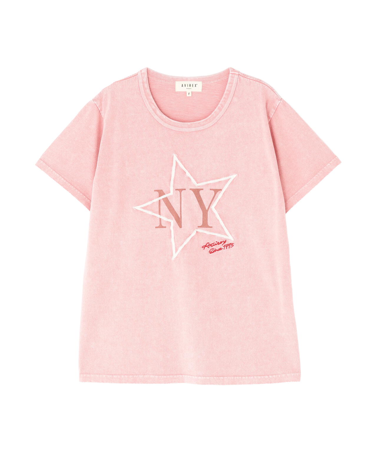 《WOMAN/直営店限定》FADE WASH T‐SHIRT WITH STAR EMBROIDERY