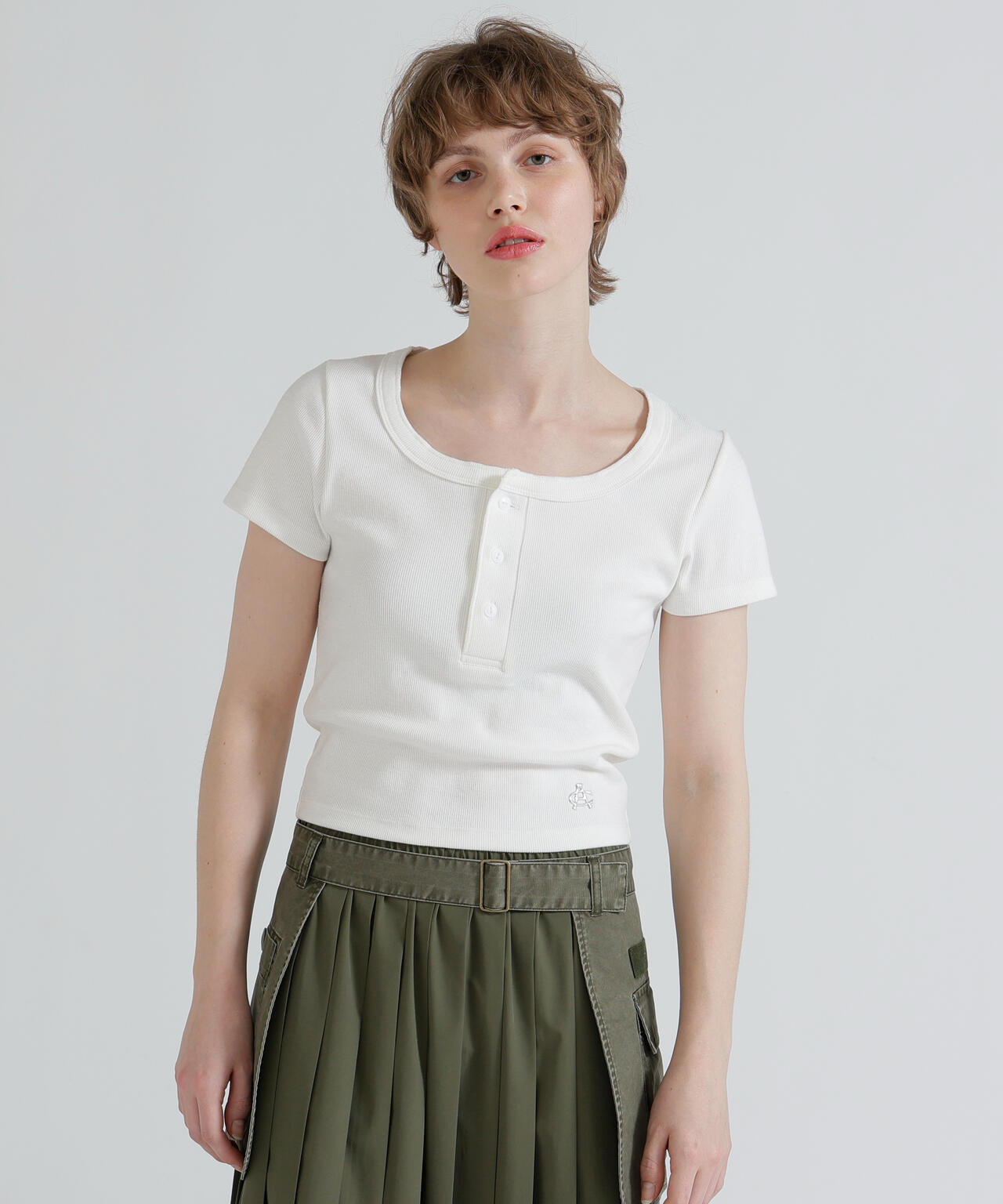 《直営店限定》S/S AC RIB HENLY T-SHIRT