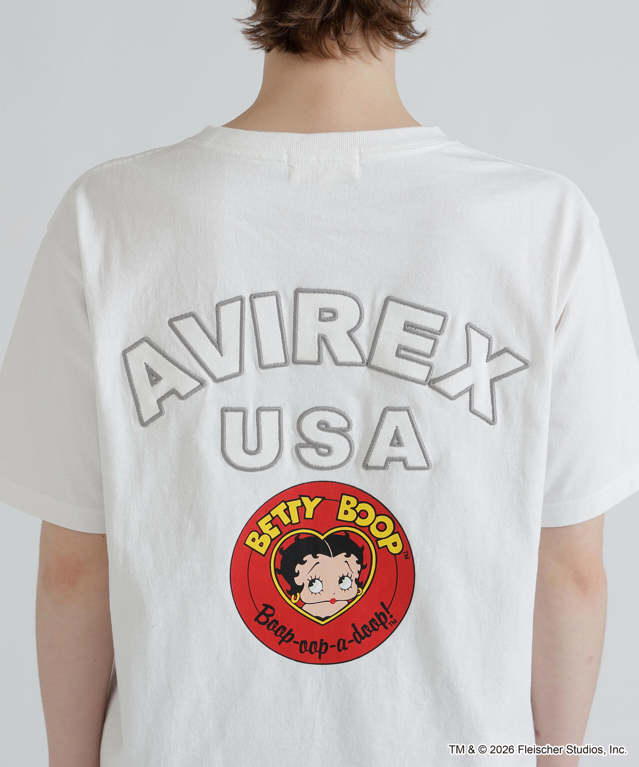 《AVIREX × Betty Boop》VARSITY LOGO S/S T-SHIRT