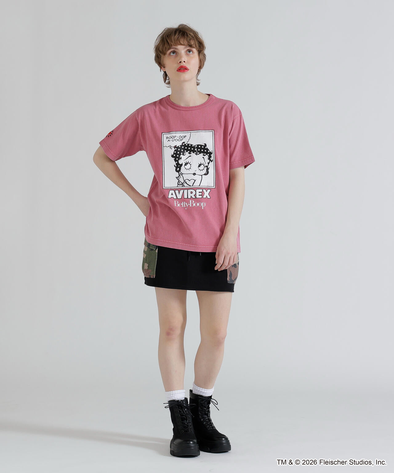 《AVIREX × Betty Boop》FADE WASH S/S T-SHIRT