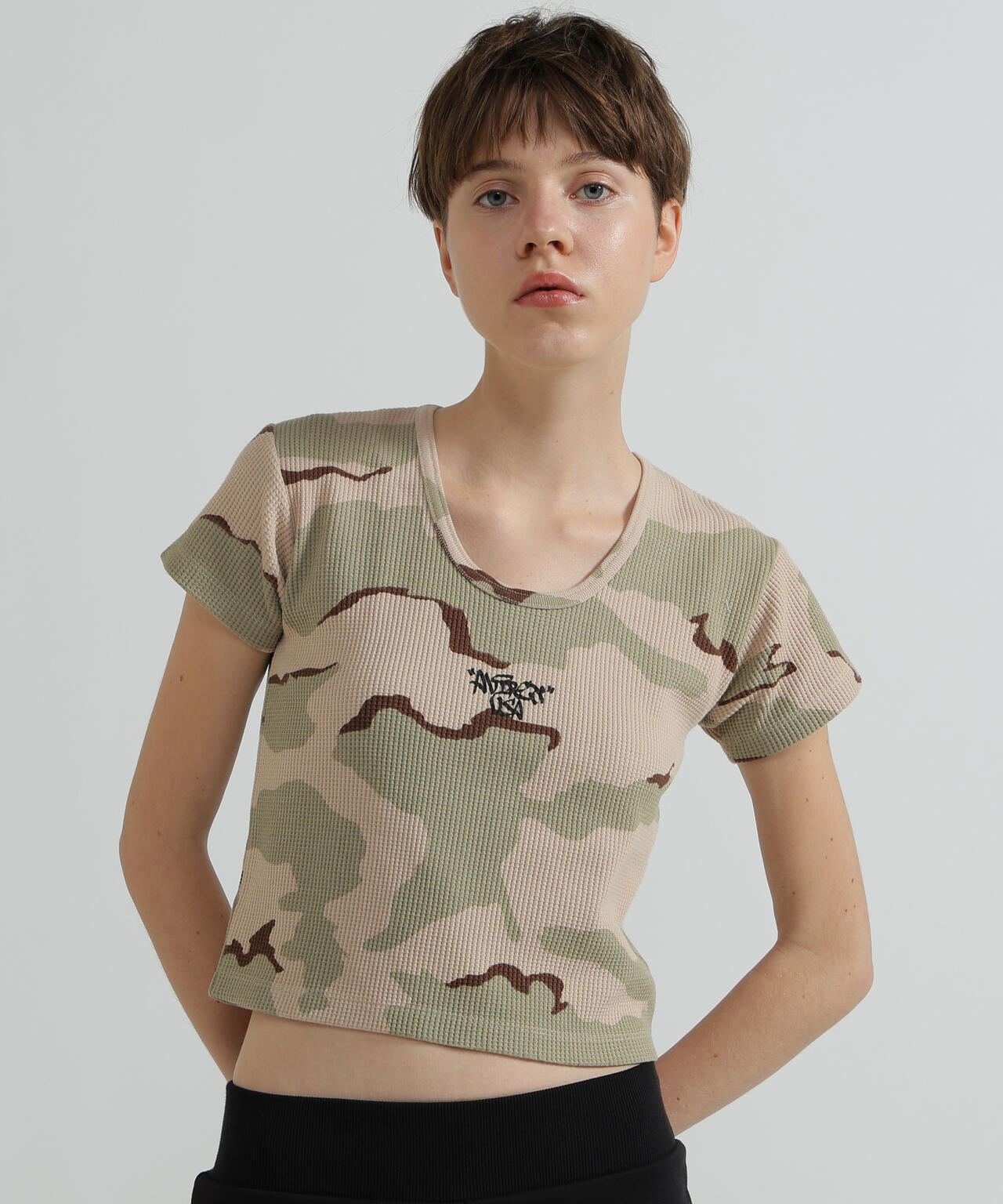 《直営店限定》CAMO WAFFLE MINI T-SHIRT