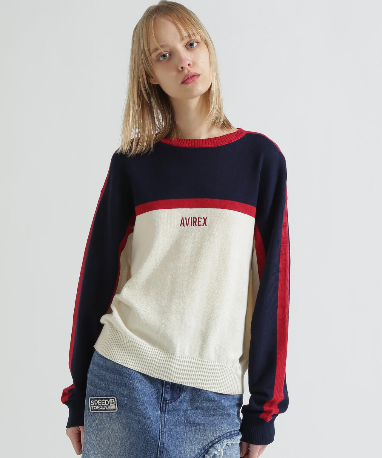 MULTI-TONE KNIT PULLOVER