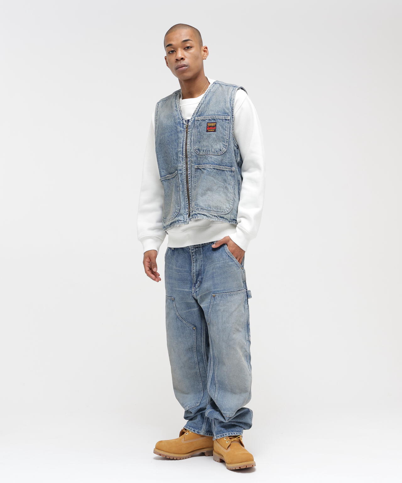 《AVIREX｜MOANDMO CLOTHING》DENIM WORK VEST
