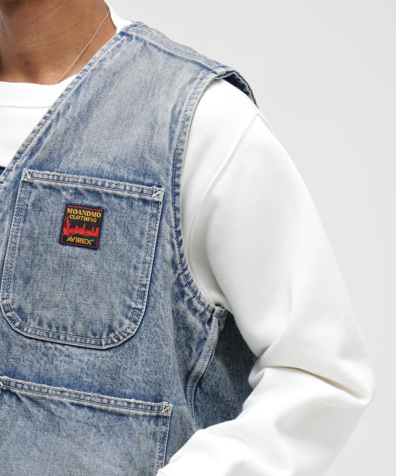 《AVIREX｜MOANDMO CLOTHING》DENIM WORK VEST