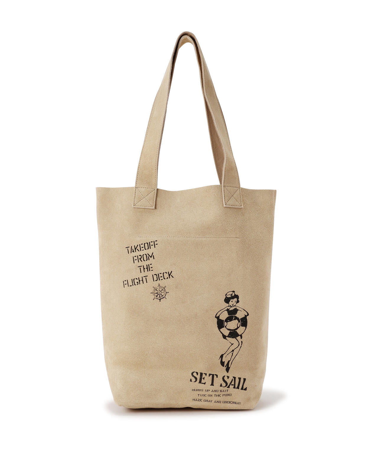 JAPAN MADE SUEDE TOTE BAG ”USN”
