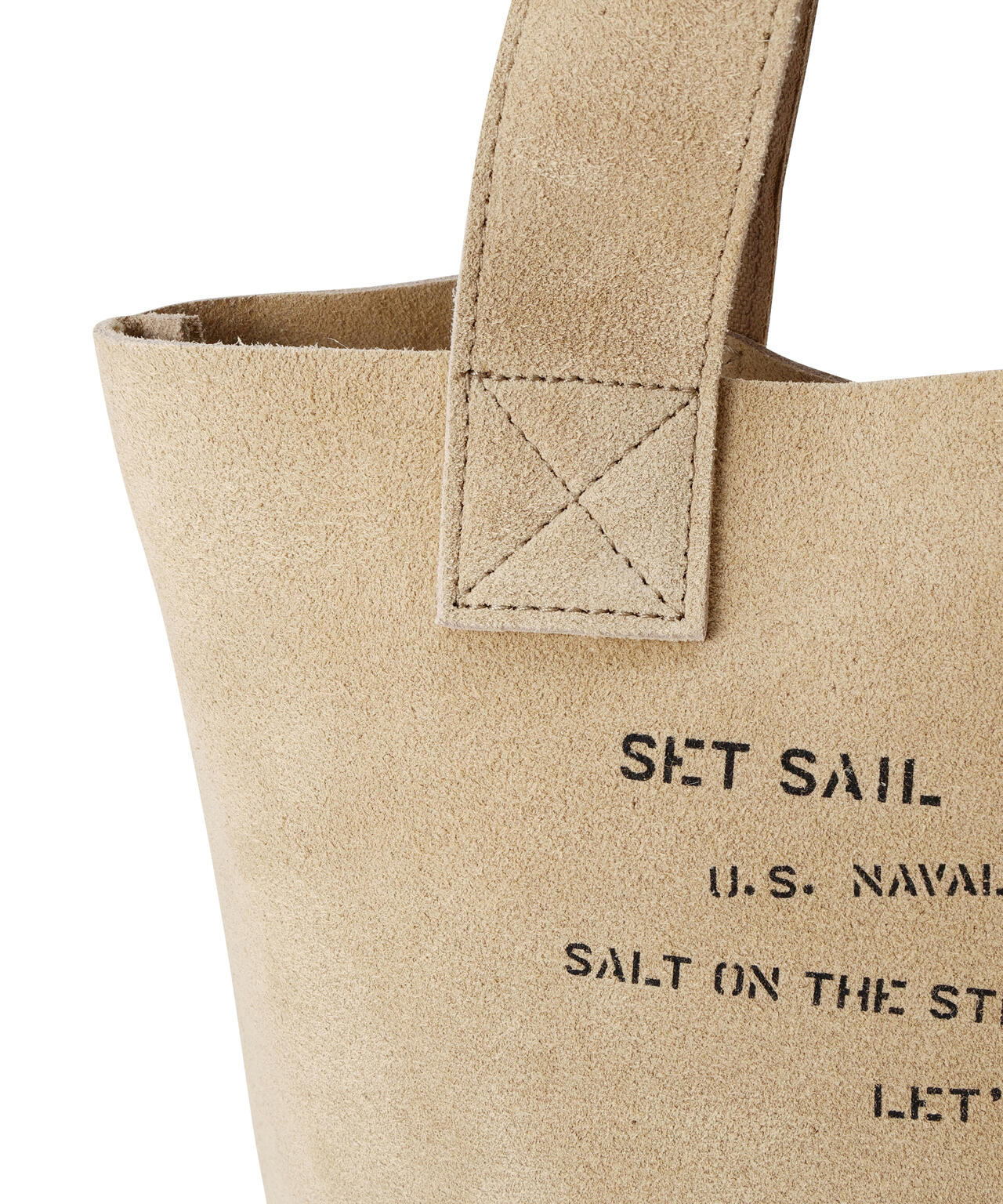 JAPAN MADE SUEDE TOTE BAG ”USN”