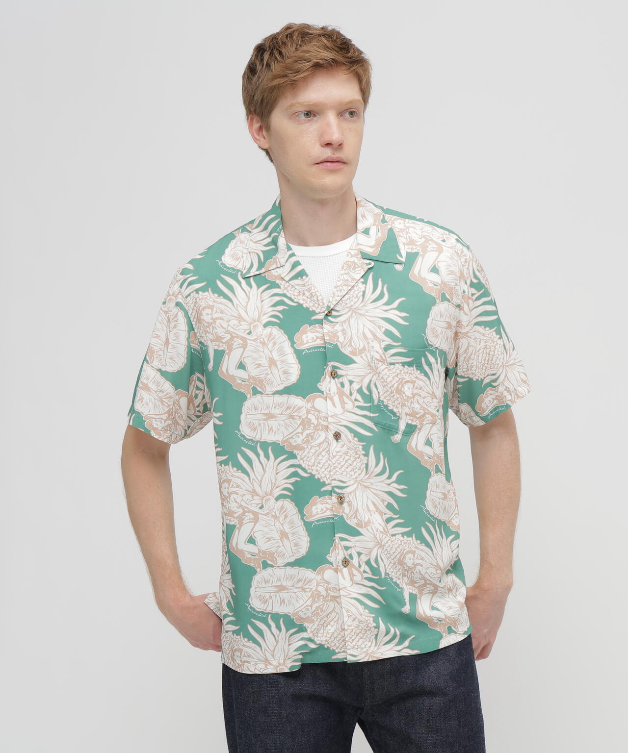 ALOHA SHIRT”PIN-UP＆PINEAPPLE”