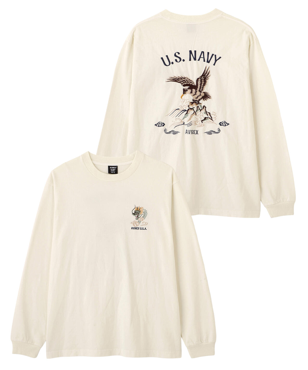 《NAVAL COLLECTION》SOUVENIR EMBROIDERY LONG SLEEVE T-SHIRT