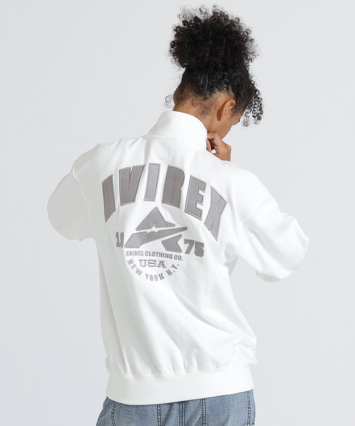 《WEB&DEPOT限定》VARSITY HALF ZIP SWEAT