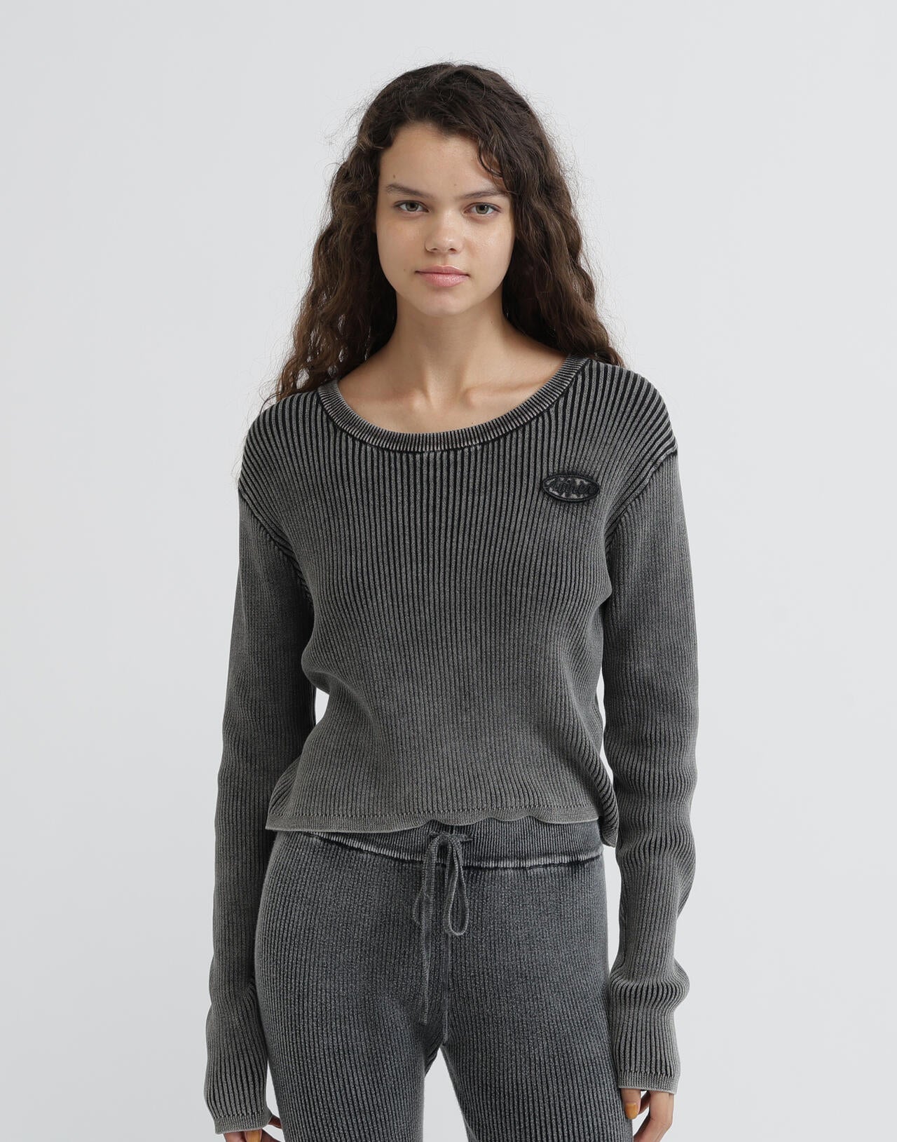 L/S VINTAGE WASH WAPPEN KINT PULLOVER