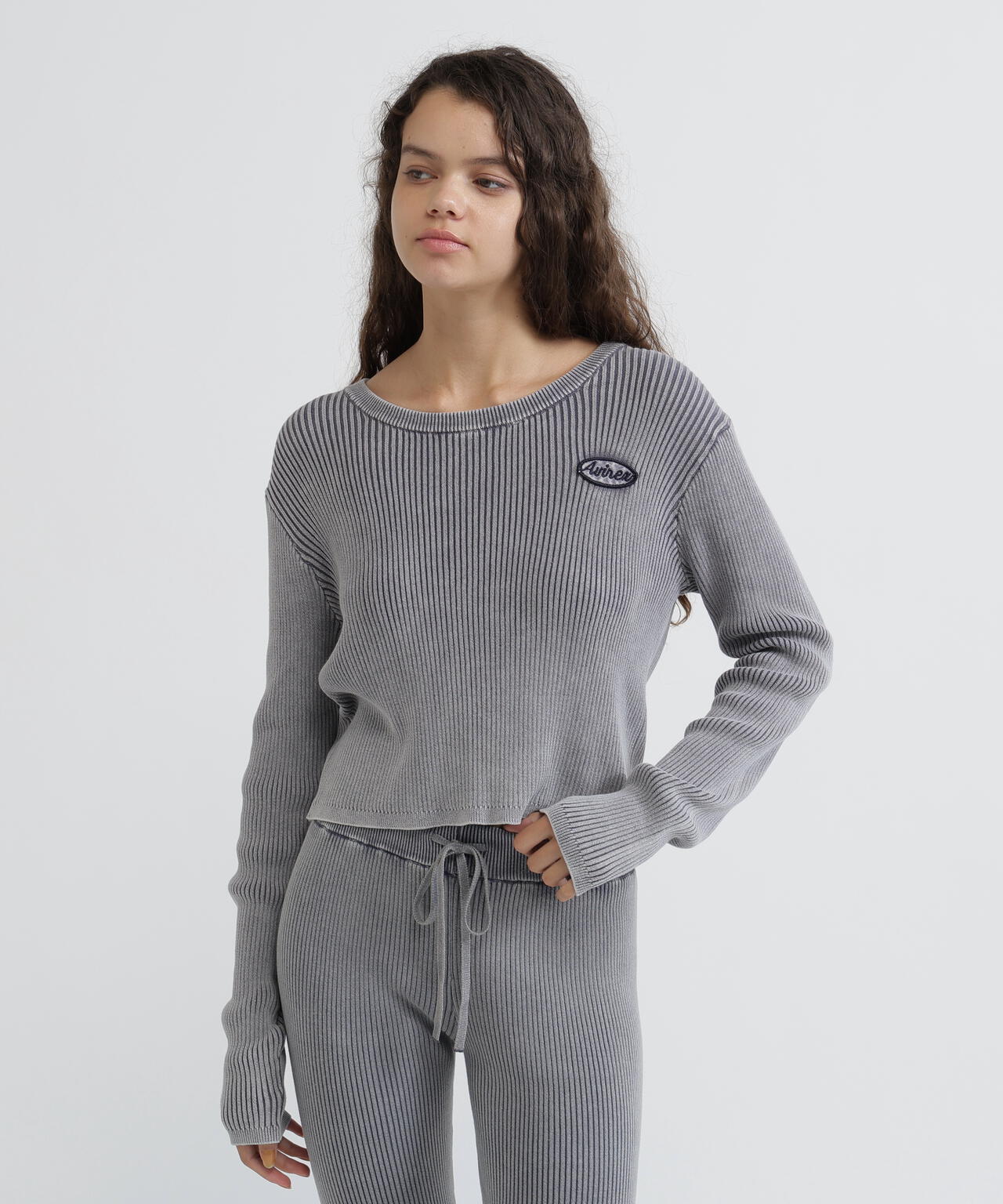 L/S VINTAGE WASH WAPPEN KINT PULLOVER