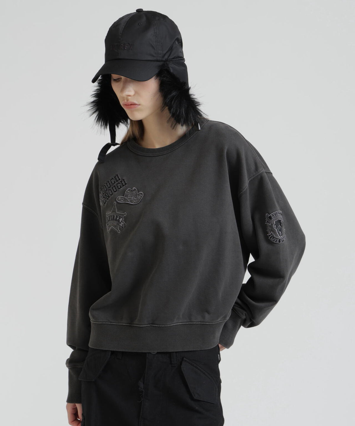 FADE COWBOY PATCH CREW SWEAT