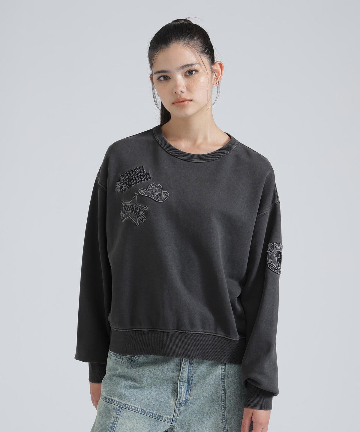 FADE COWBOY PATCH CREW SWEAT