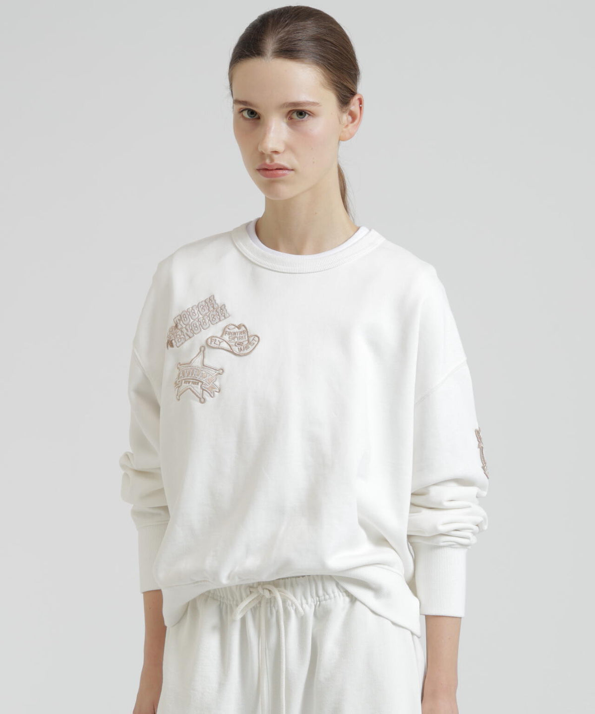 FADE COWBOY PATCH CREW SWEAT