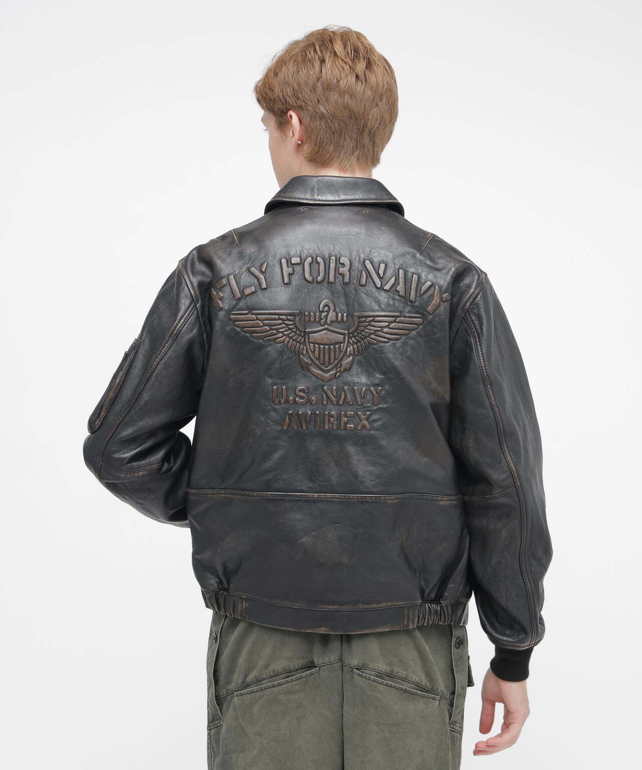 《NAVAL COLLECTION》LEATHER JACKET”FLY FOR NAVY”