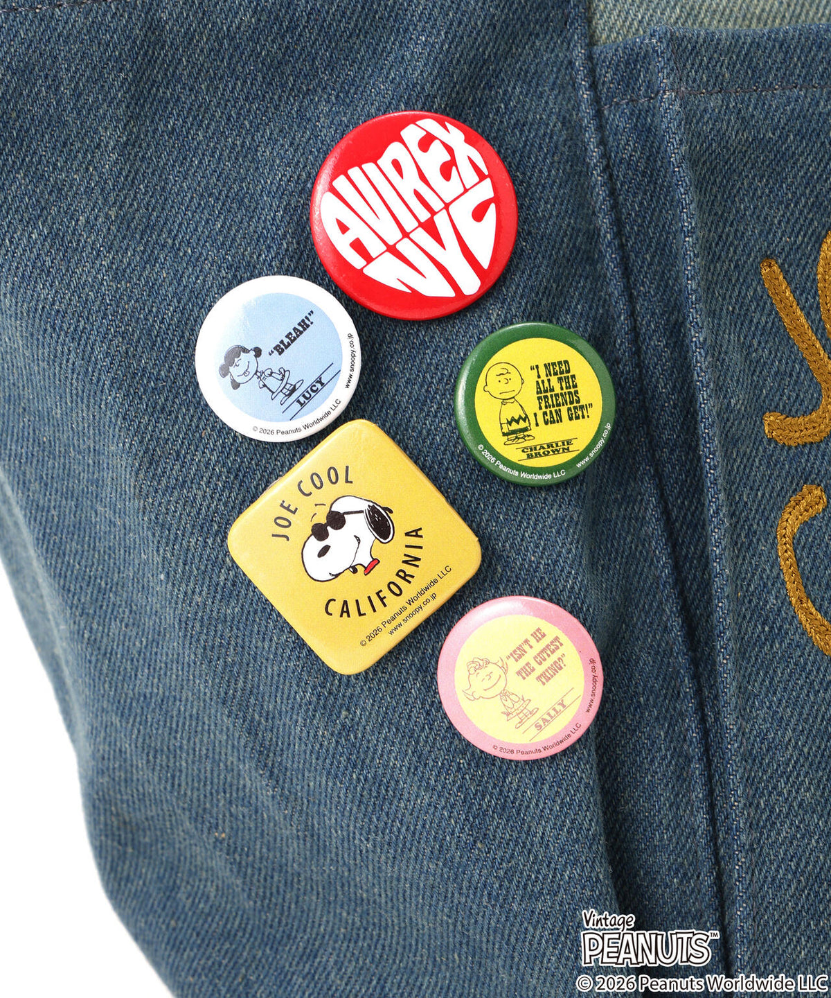 《AVIREX×PEANUTS》JOE COOL DENIM MINI TOTE BAG