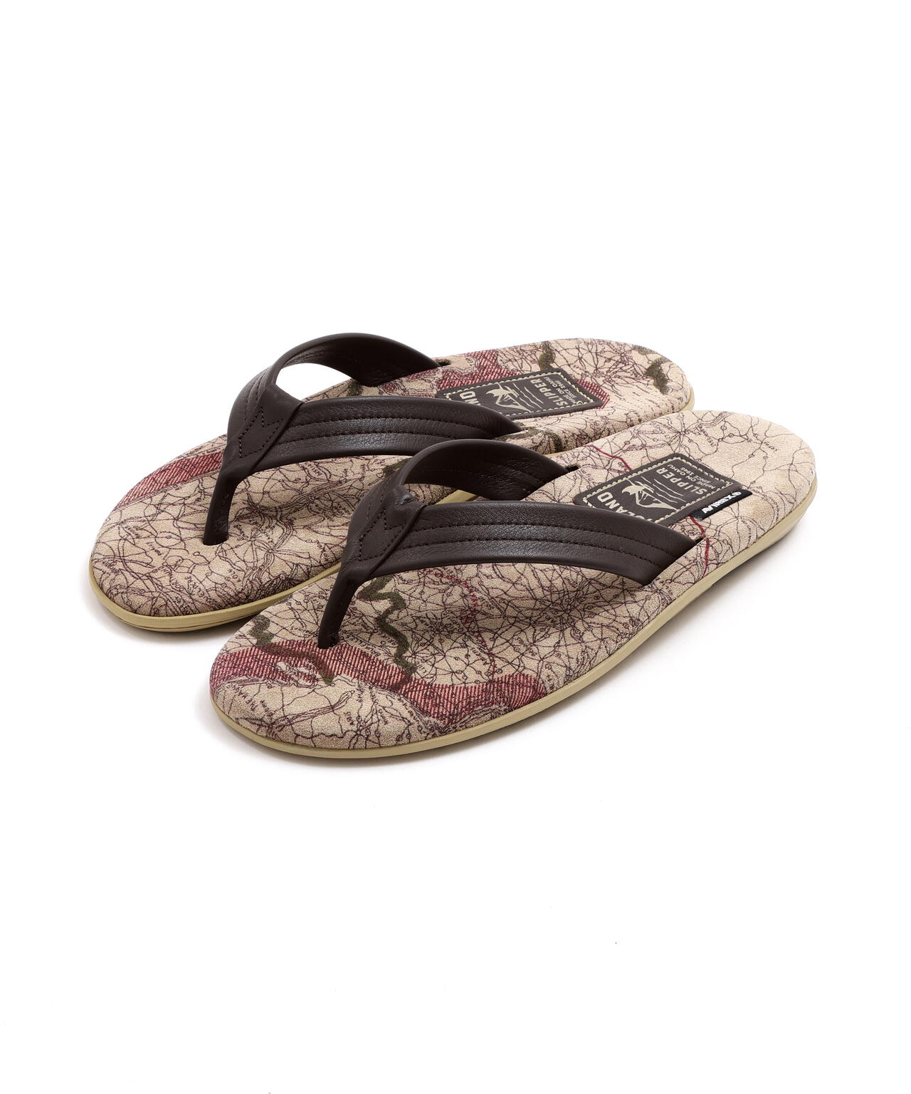 《AVIREX×ISLAND SLIPPER》MAP PATTERN TONG SANDAL