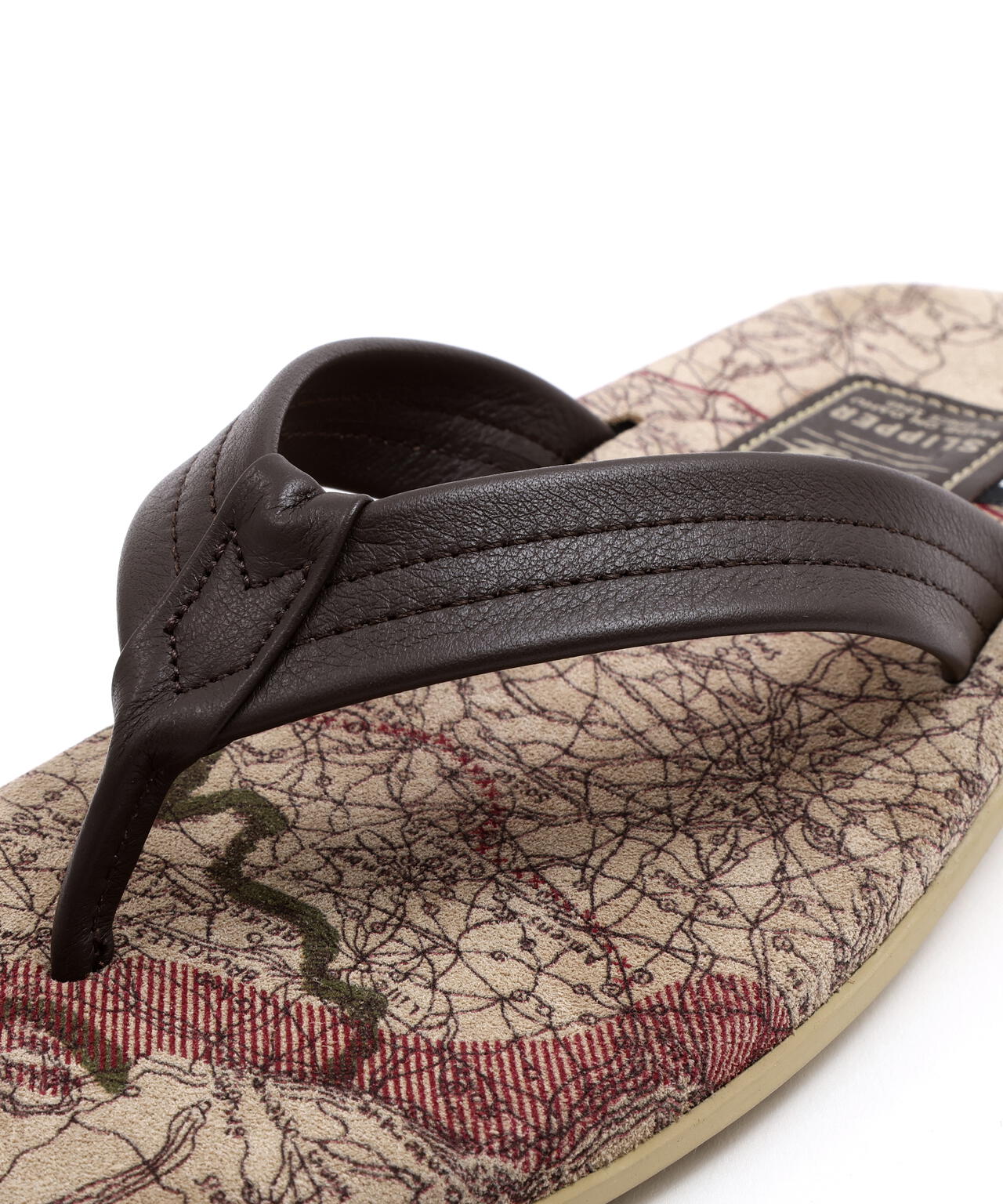 《AVIREX×ISLAND SLIPPER》MAP PATTERN TONG SANDAL