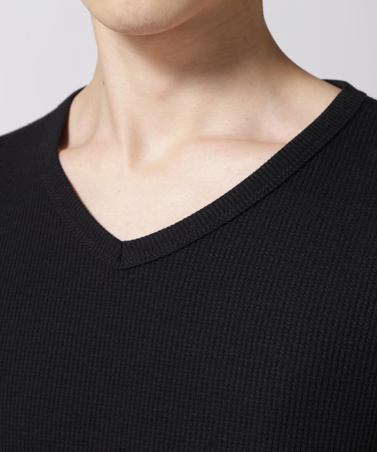 《DAILY/デイリー》L/S THERMAL V-NECK T-SHIRT
