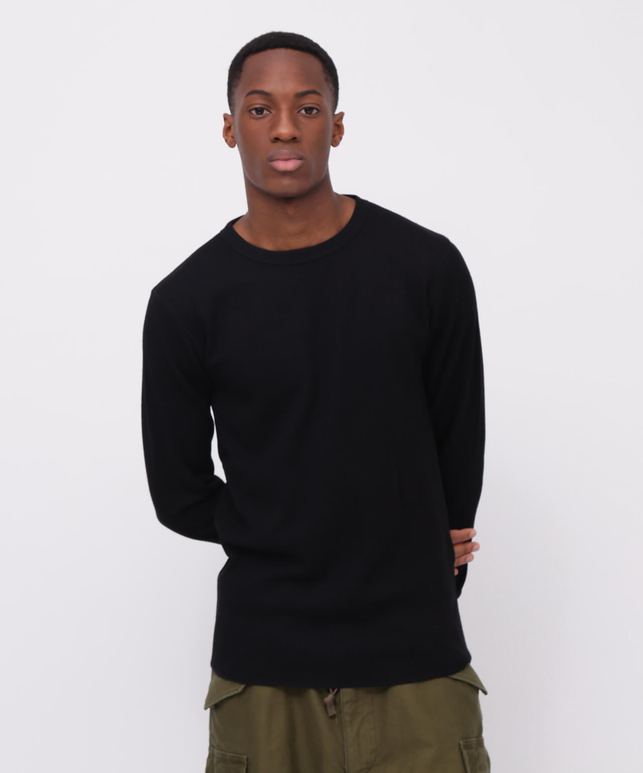 《DAILY/デイリー》L/S THERMAL CREW NECK T-SHIRT