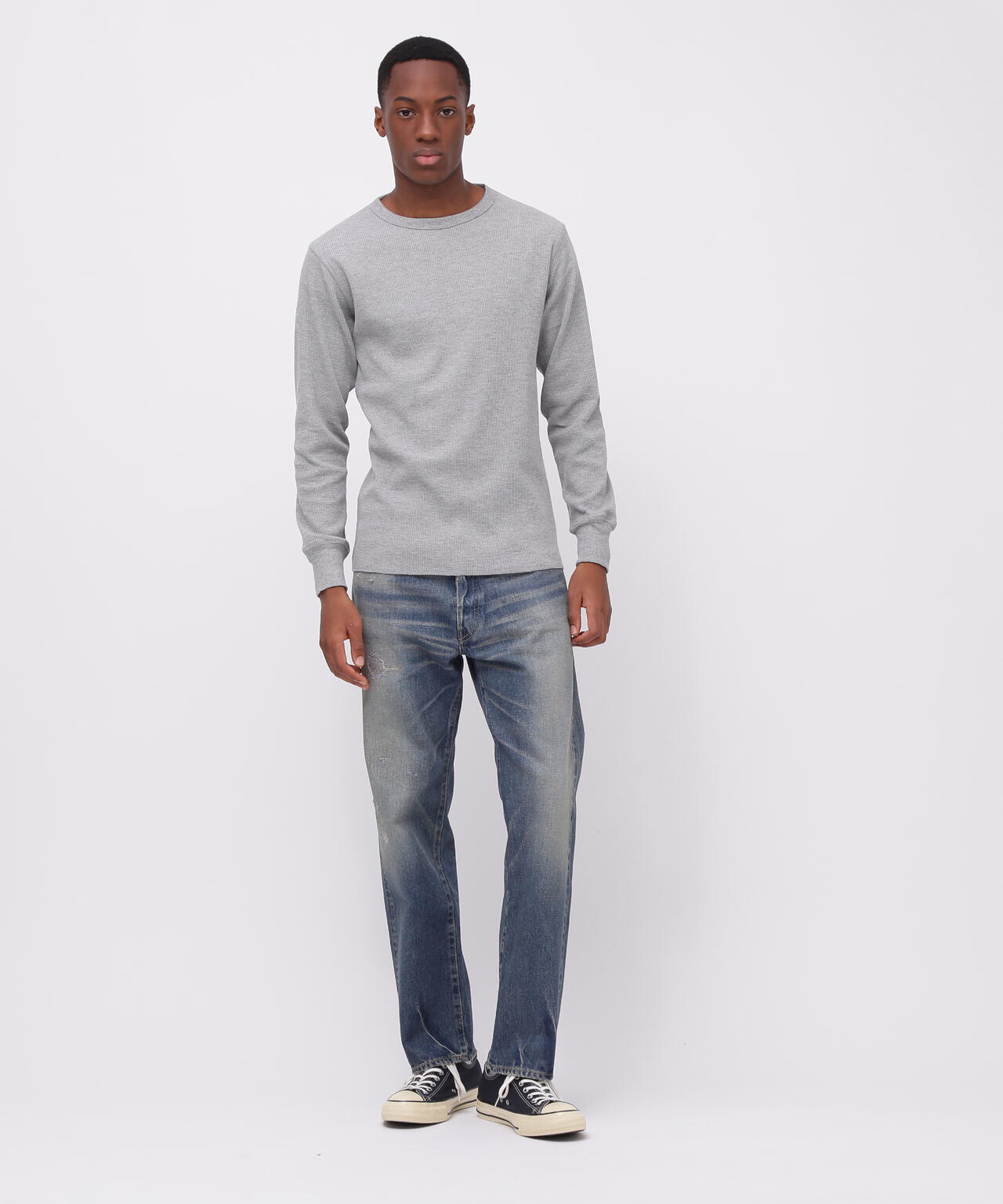 《DAILY/デイリー》L/S THERMAL CREW NECK T-SHIRT