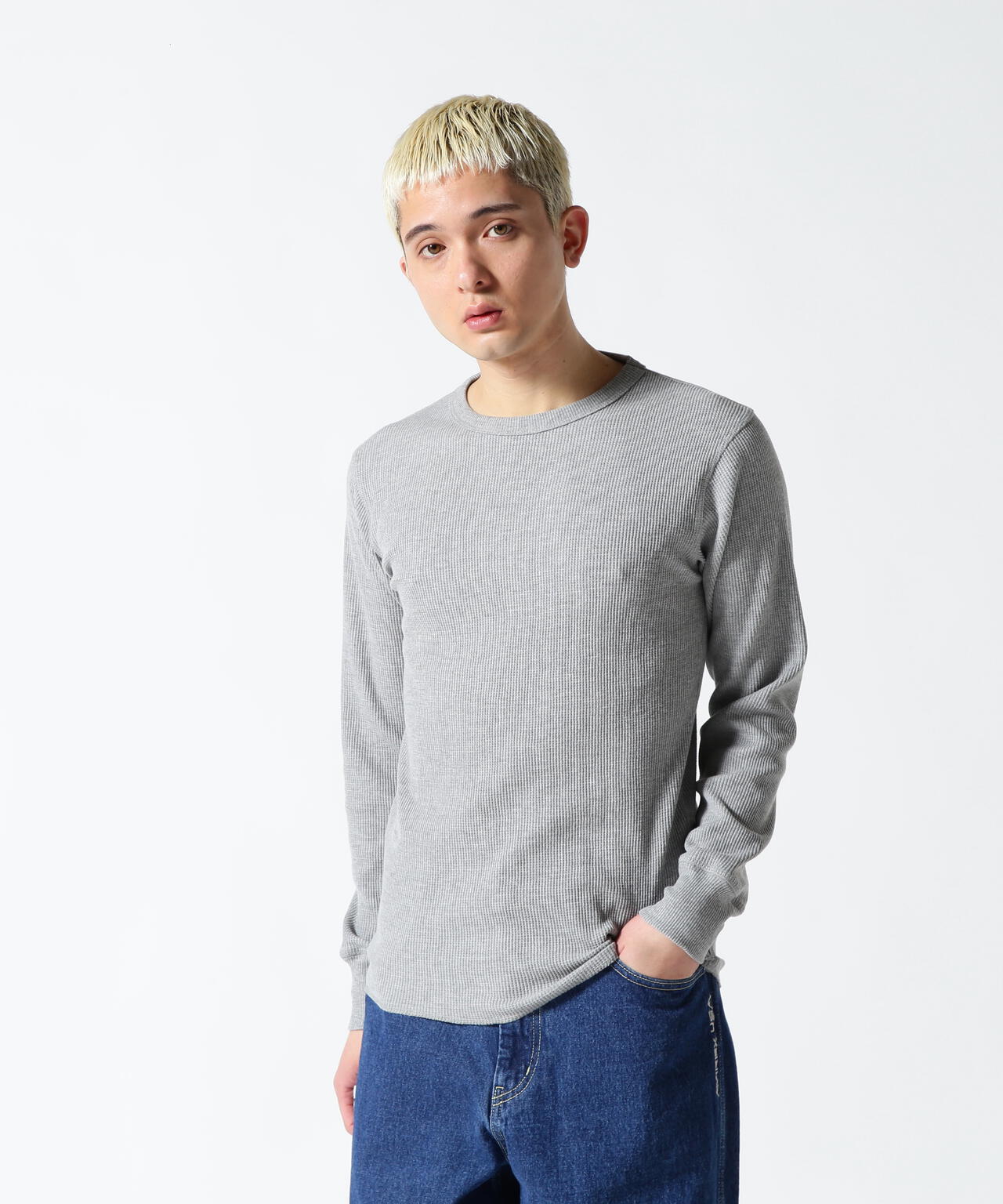 《DAILY/デイリー》L/S THERMAL CREW NECK T-SHIRT