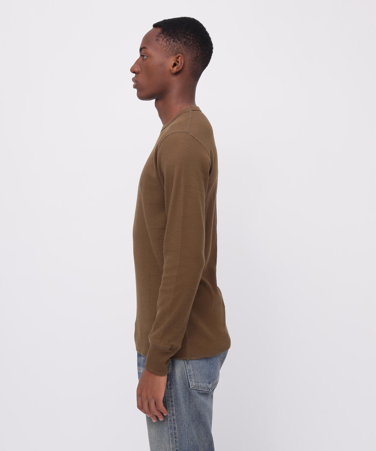 《DAILY/デイリー》L/S THERMAL CREW NECK T-SHIRT