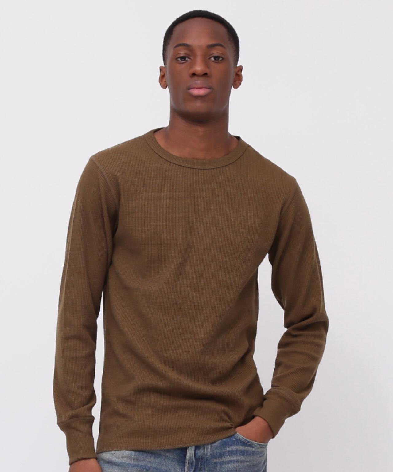 《DAILY/デイリー》L/S THERMAL CREW NECK T-SHIRT