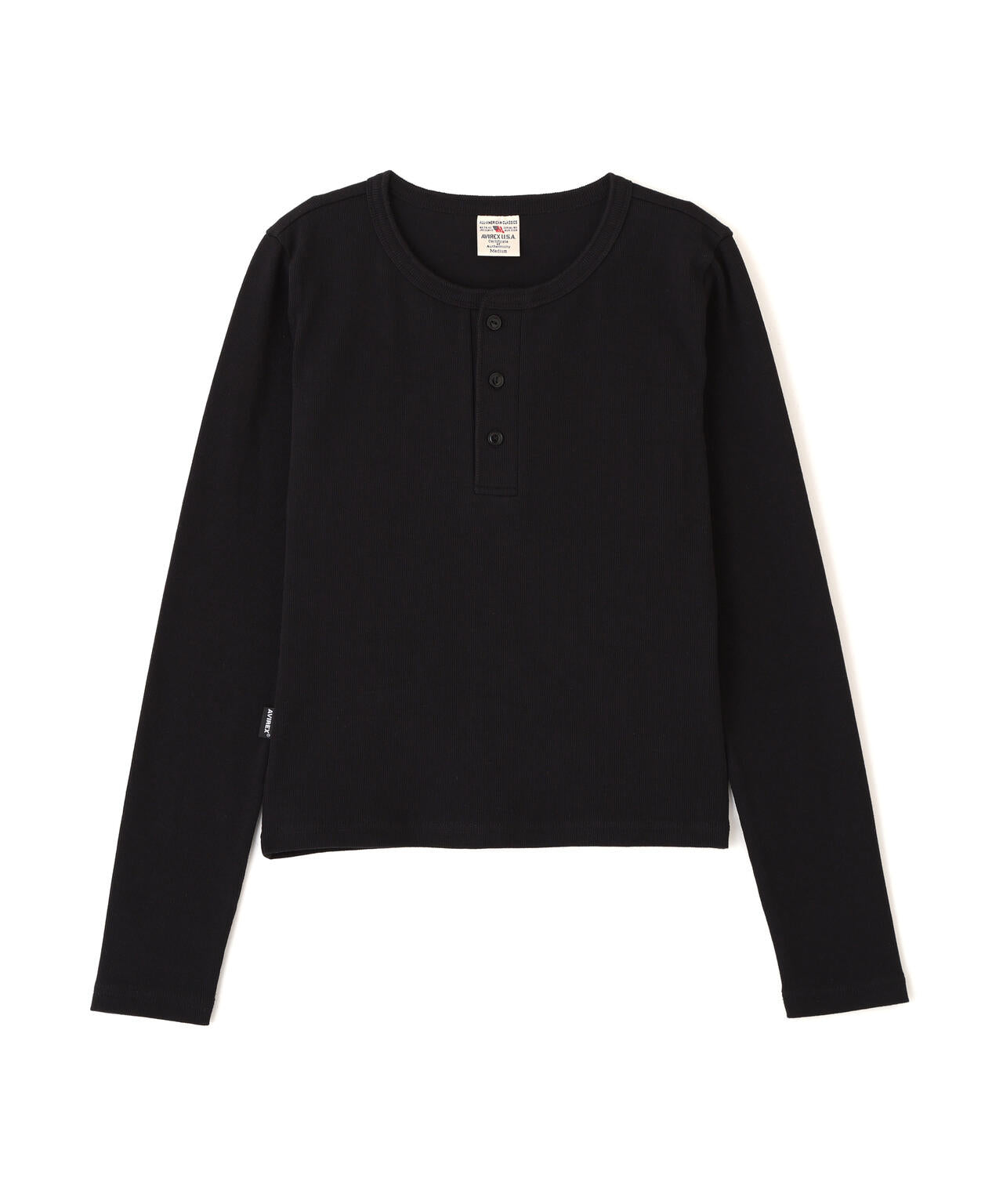 《DAILY/デイリー/WOMAN》L/S HENLEY NECK T-SHIRT