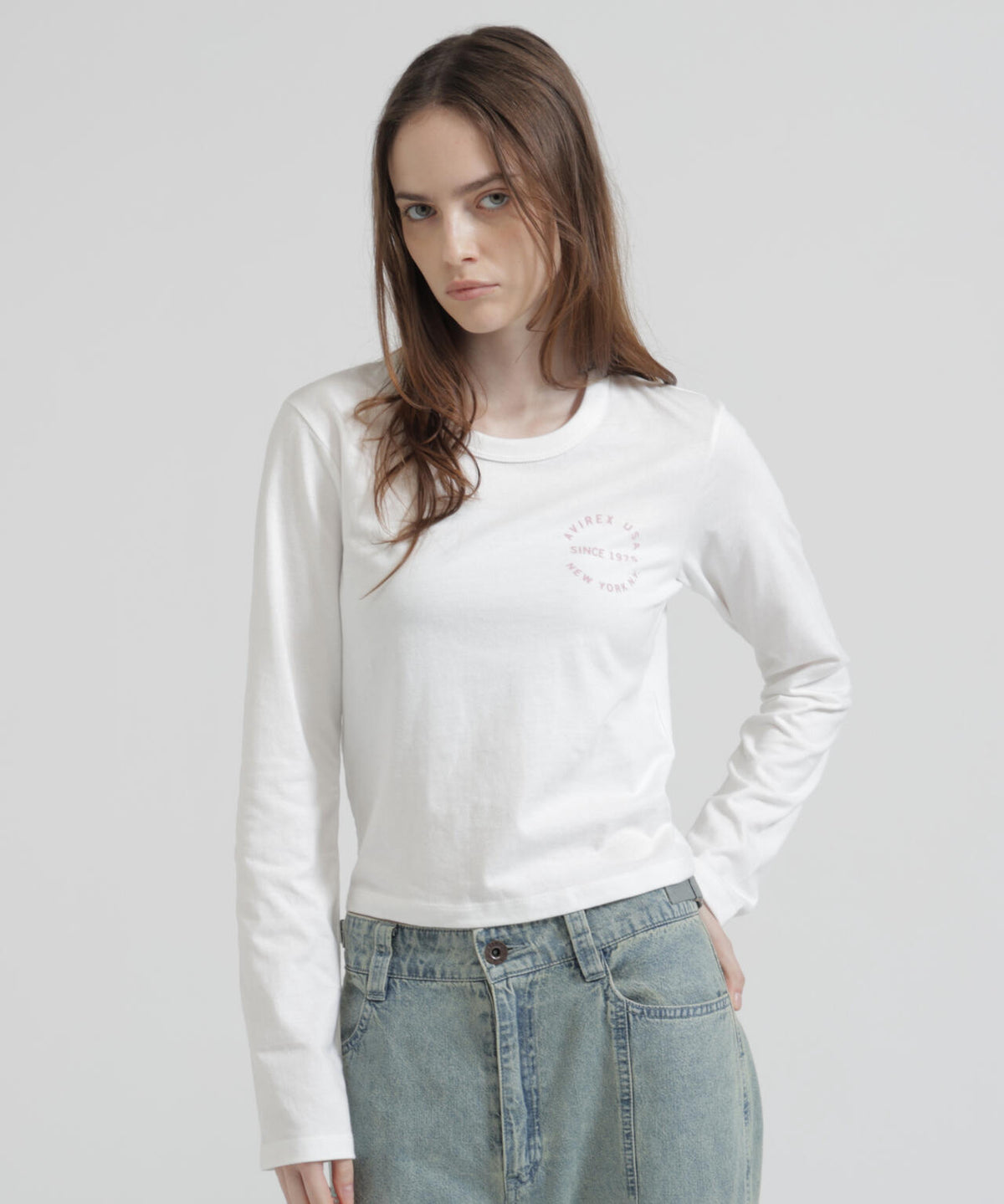 《直営店限定》L/S VARSITY LOGO MINI T-SHIRT