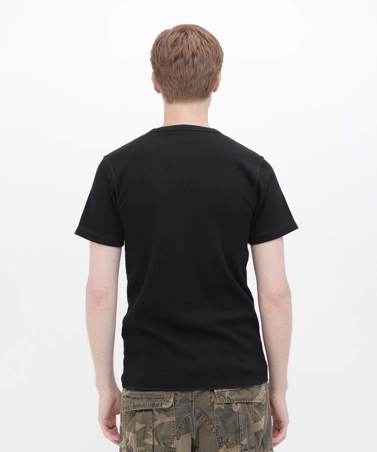 《DAILY/デイリー》THERMAL HENLEY NECK T-SHIRT