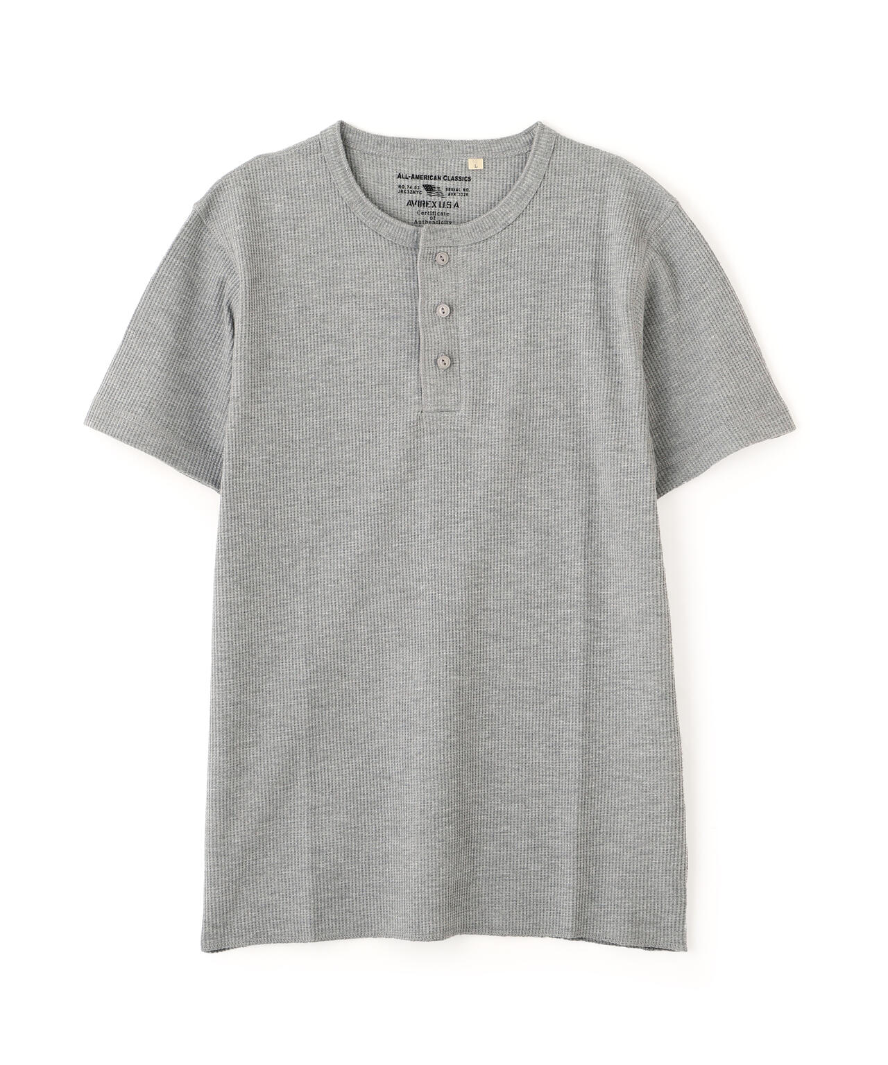《DAILY/デイリー》THERMAL HENLEY NECK T-SHIRT