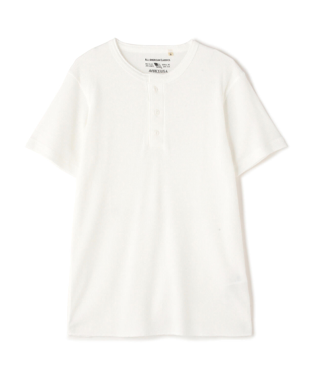 《DAILY/デイリー》THERMAL HENLEY NECK T-SHIRT