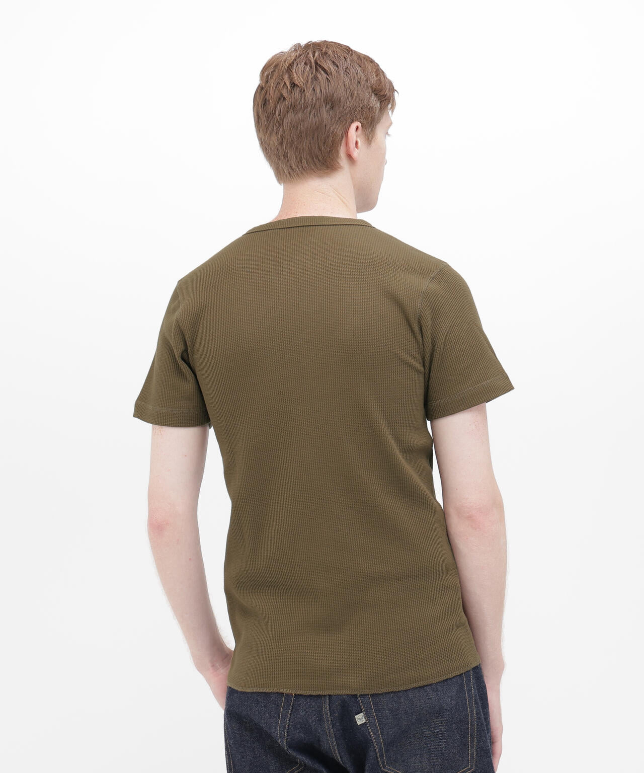 《DAILY/デイリー》THERMAL HENLEY NECK T-SHIRT