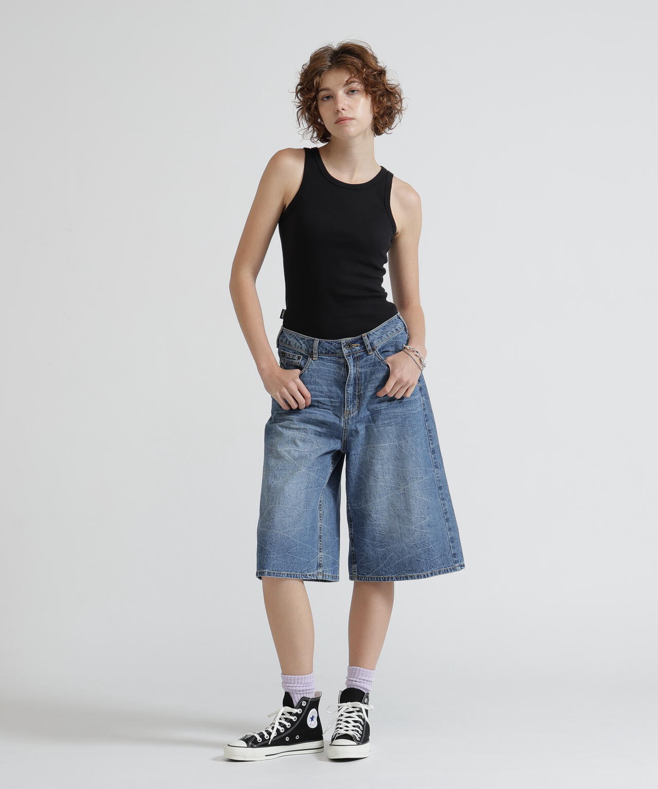《DAILY/デイリー/WOMAN》RIB TANK TOP