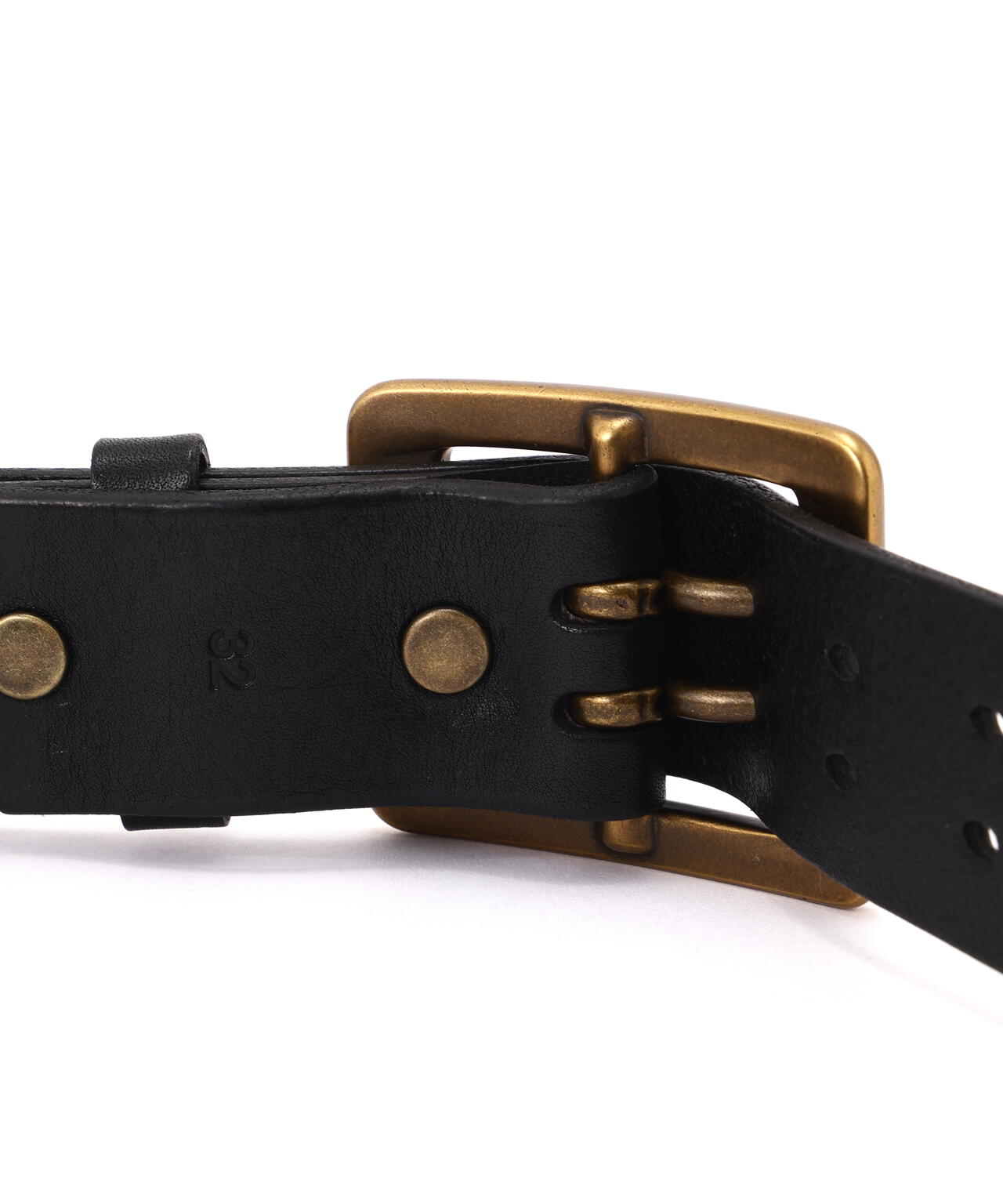 《直営店限定》COW LEATHER BELT DOUBLE PIN