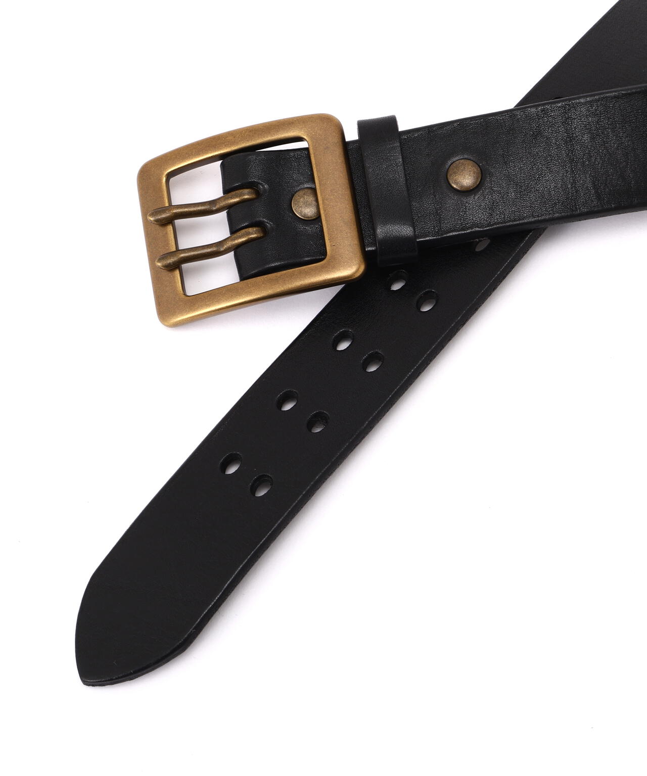 《直営店限定》COW LEATHER BELT DOUBLE PIN
