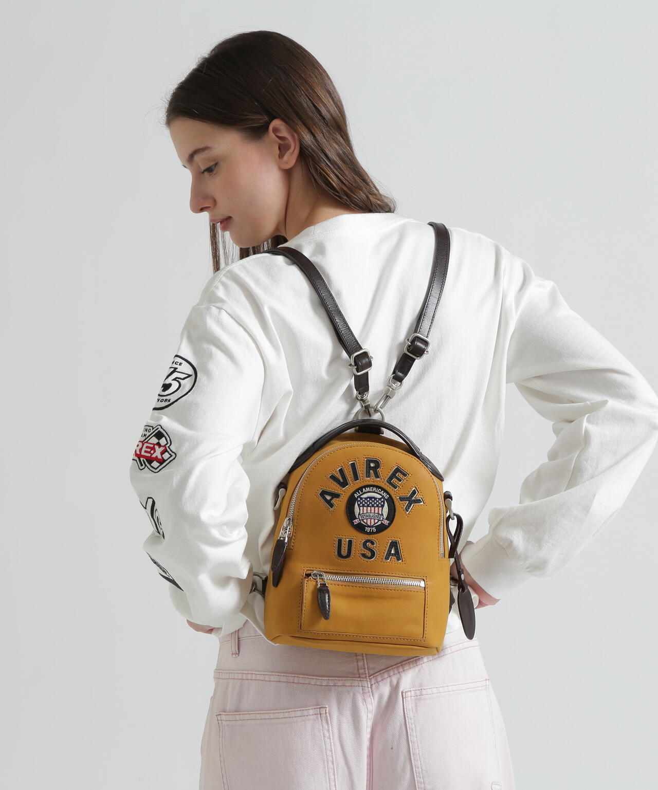 《直営店限定》LX VARSITY LEATHER MINI BACK PACK