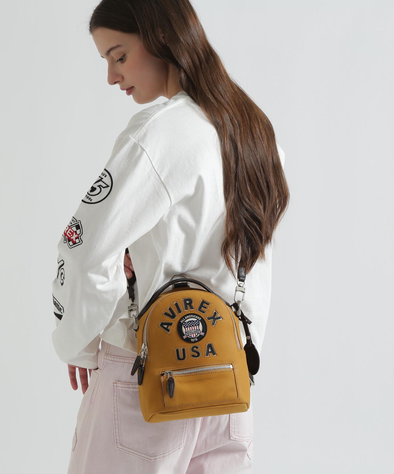 《直営店限定》LX VARSITY LEATHER MINI BACK PACK