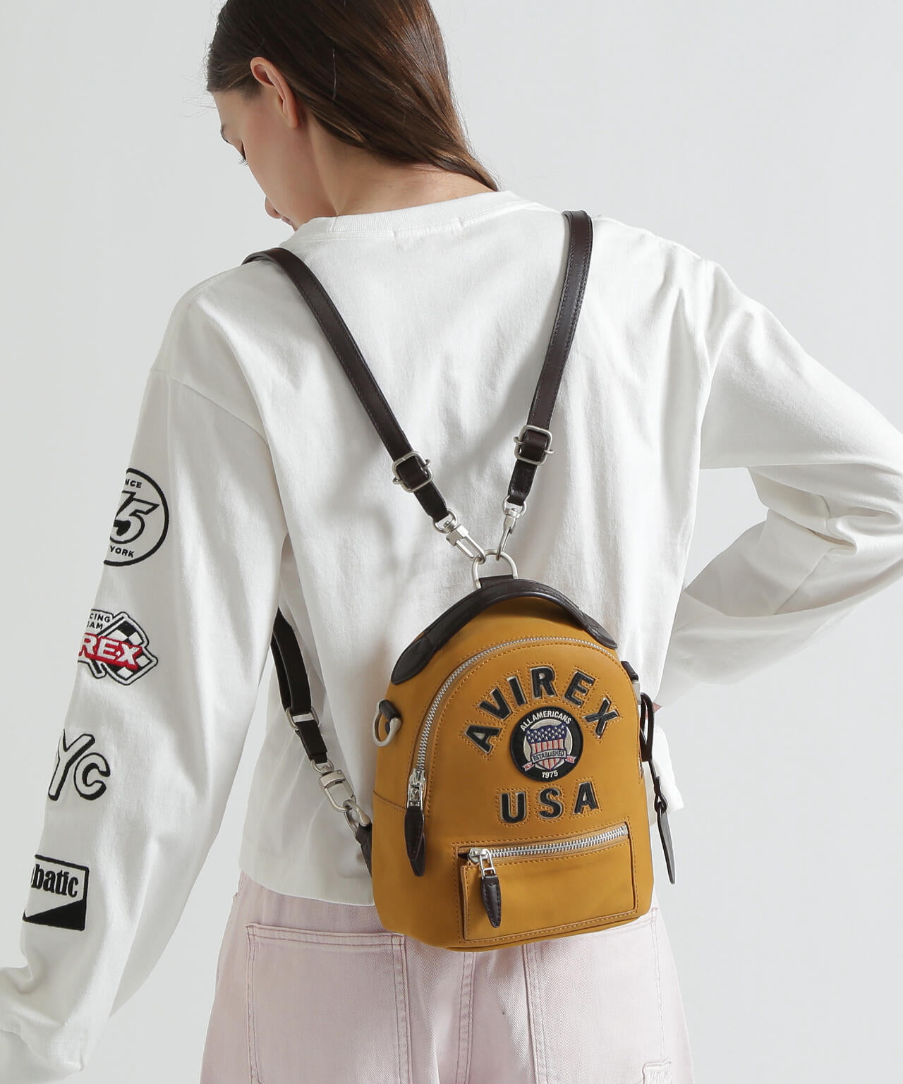 《直営店限定》LX VARSITY LEATHER MINI BACK PACK