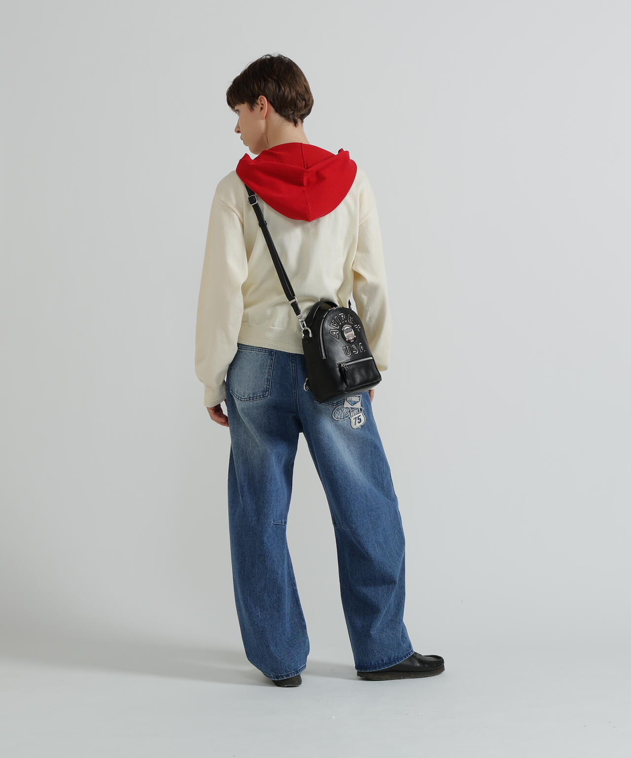 《直営店限定》VARSITY LEATHER MINI BACKPACK/AVX 5653
