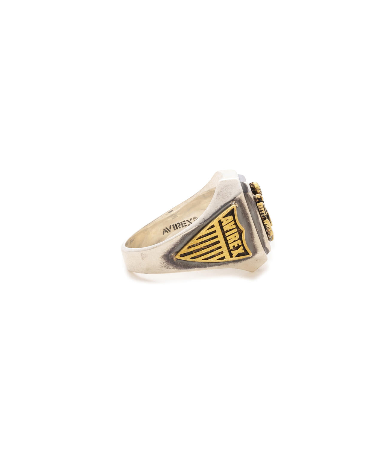 《AVIREX by J.H.M CO.，LTD.》MATERIAL COMBI SIGNET RING ”USAF”