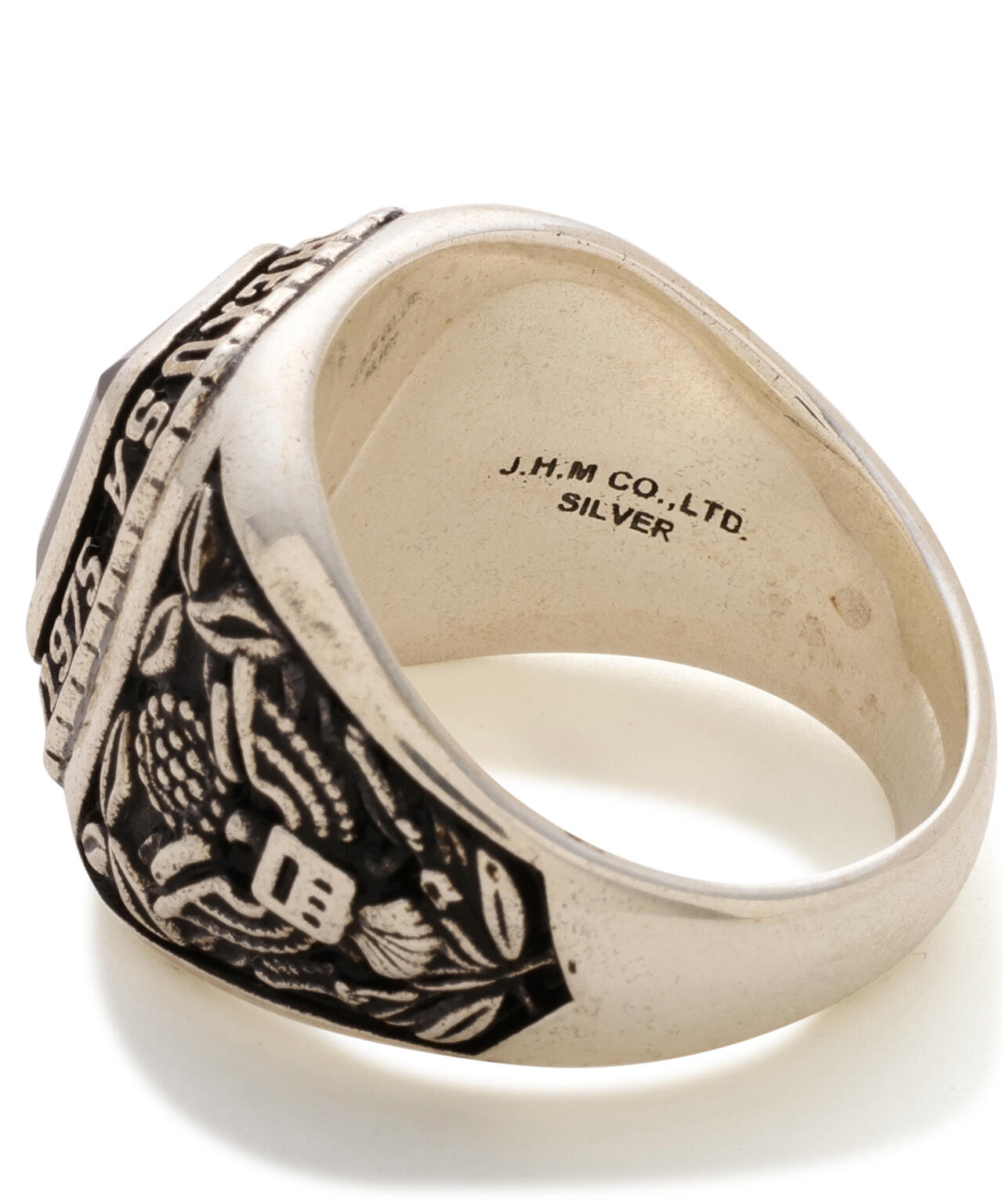 《AVIREX by J.H.M CO.，LTD.》STERLING SILVER COLLEGE RING ONYX ”USAF”