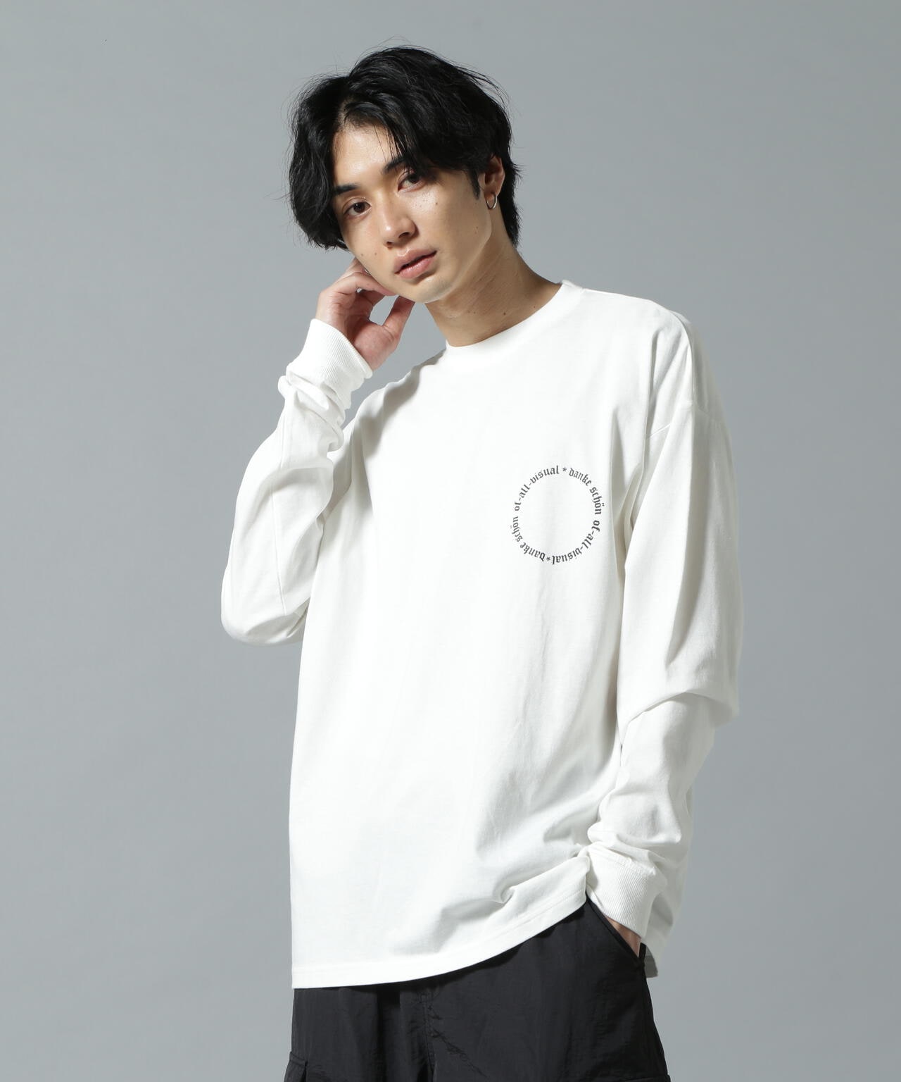 【WEB&DEPOT限定】DankeSchon/ダンケシェーン/A4 LST/サークルロゴ ロングスリーブTシャツ