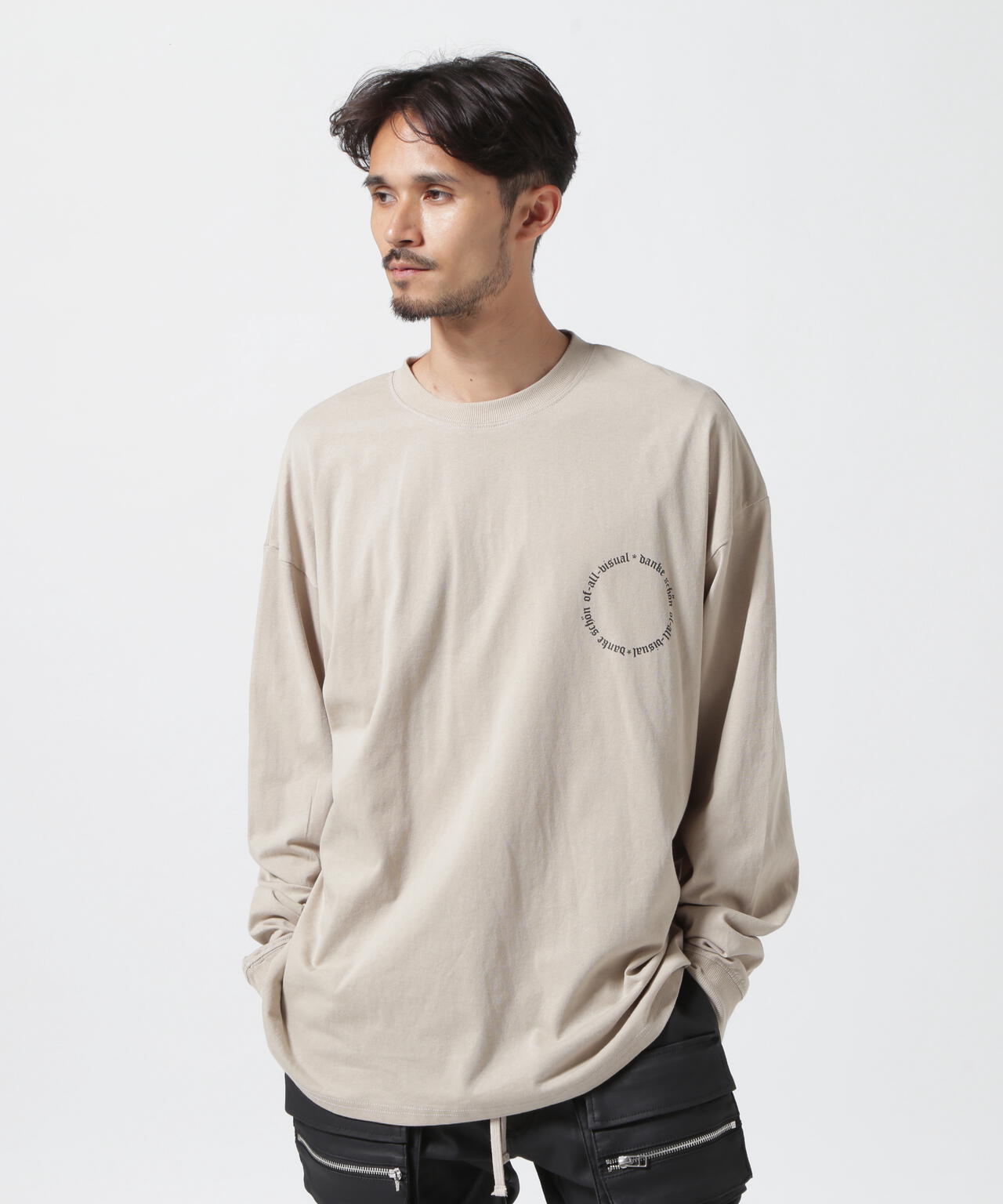 【WEB&DEPOT限定】DankeSchon/ダンケシェーン/A4 LST/サークルロゴ ロングスリーブTシャツ