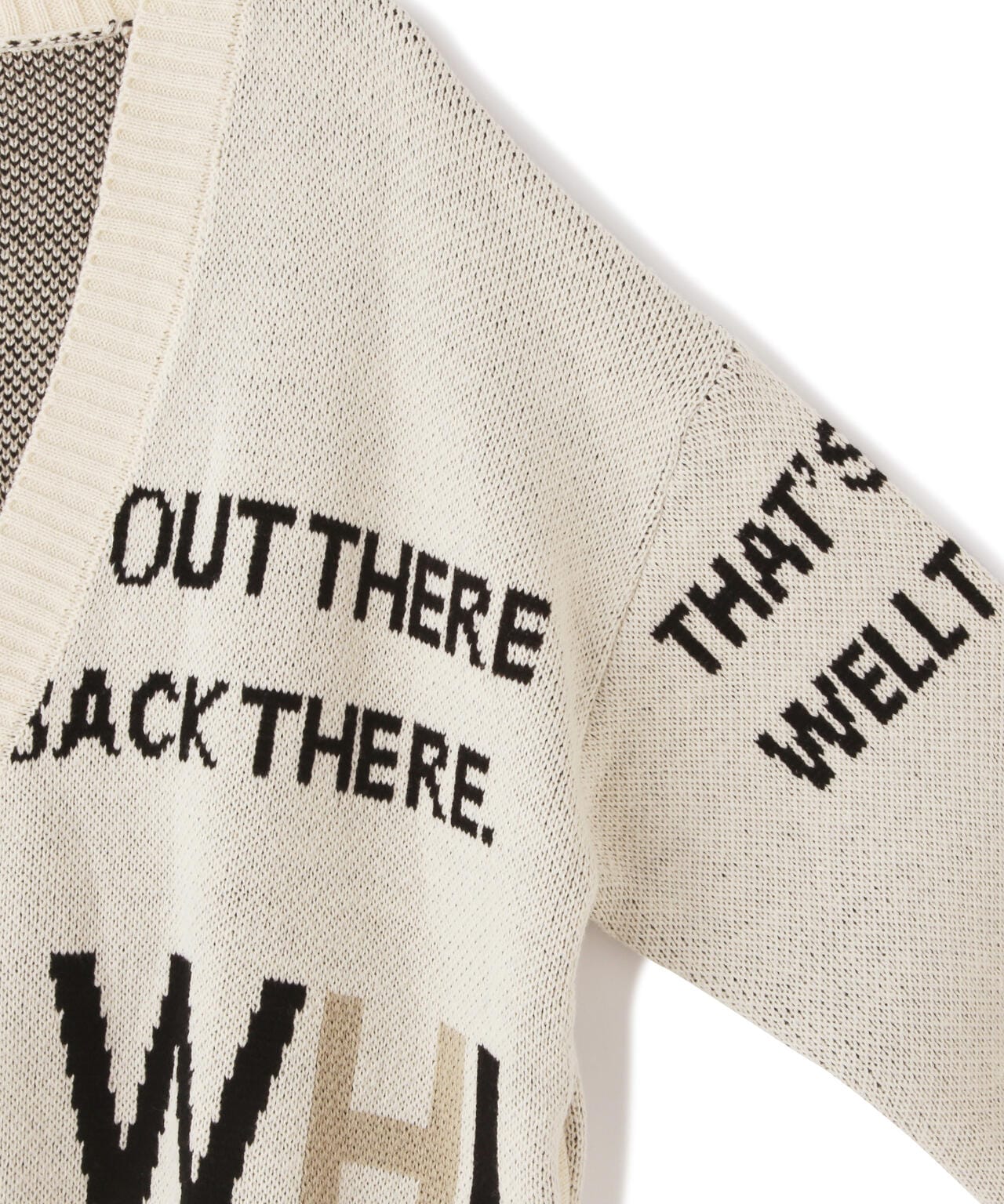 【WEB&DEPOT限定】WHITELAND/ホワイトランド/LOGO CARDIGAN