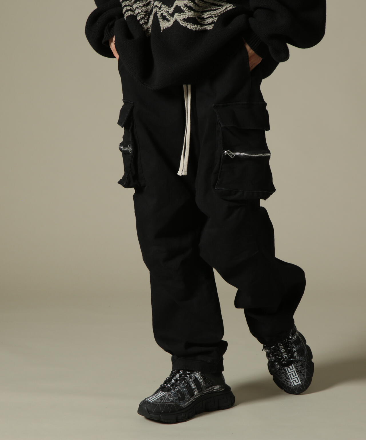 DankeSchon/ダンケシェーン/PREMIUM TC BLACK ZIP POCKET PANTS/ポケットパンツ